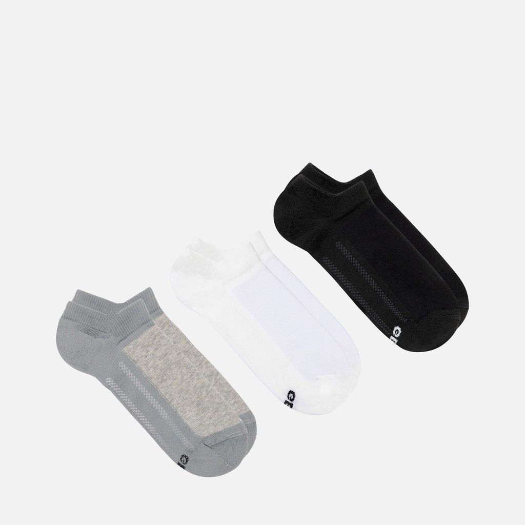 Short socks THREE-PACK SOCKS ADULT Black/Melange grey/White - image number 1 | GEOX