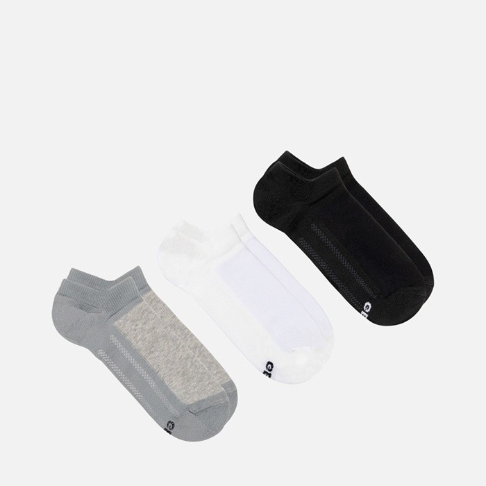 Short socks THREE-PACK SOCKS ADULT Black/Melange grey/White | GEOX