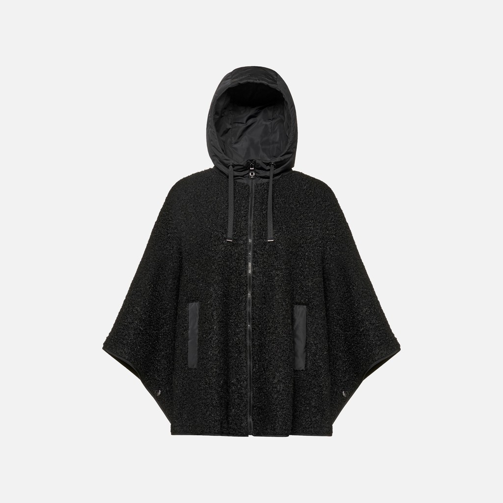 Felpa con cappuccio SWEATER DONNA Nero/Nero - image number 4 | GEOX