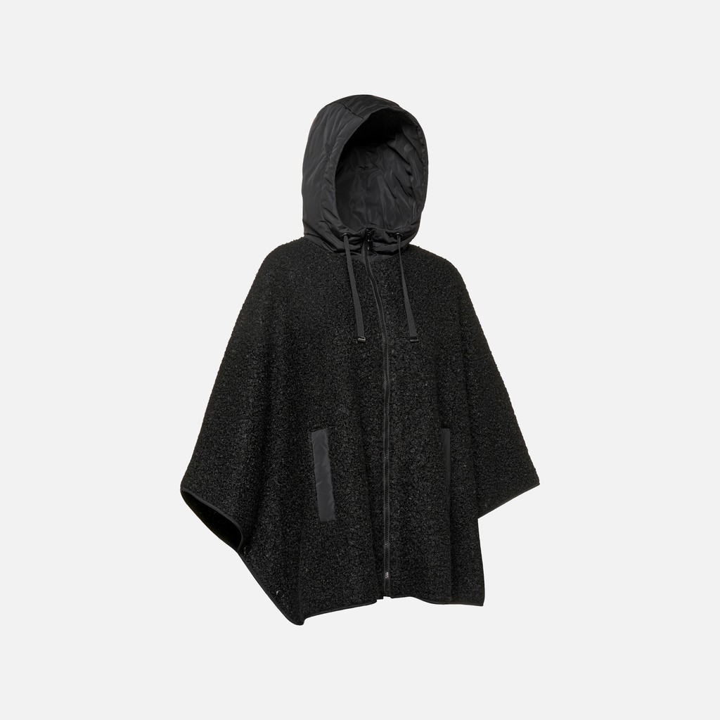 Felpa con cappuccio SWEATER DONNA Nero/Nero - image number 5 | GEOX