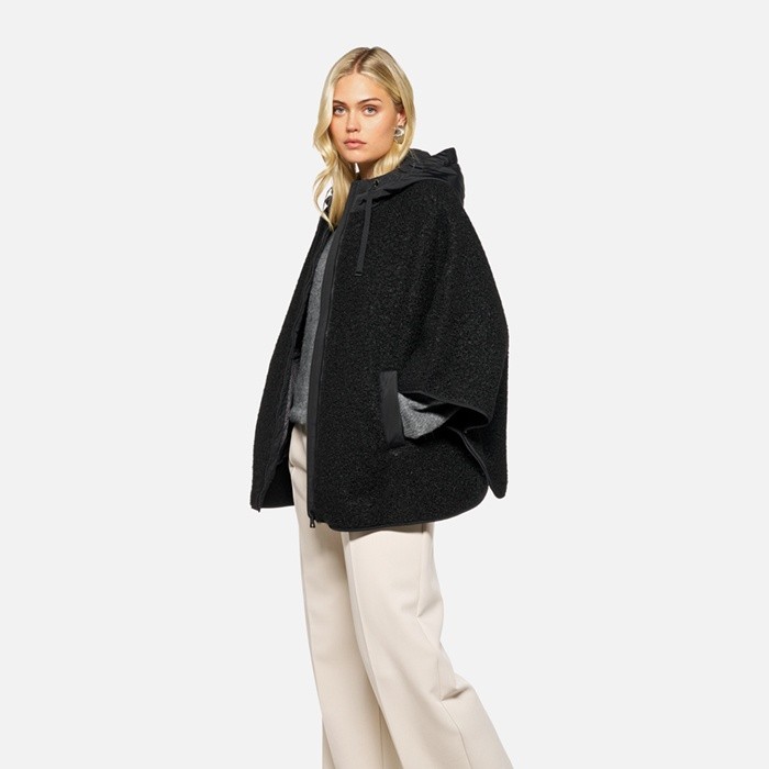 Felpa con cappuccio SWEATER DONNA Nero/Nero | GEOX