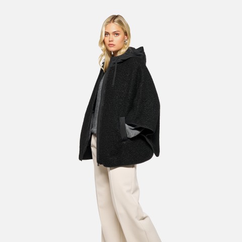 Felpa con cappuccio SWEATER DONNA Nero/Nero | GEOX