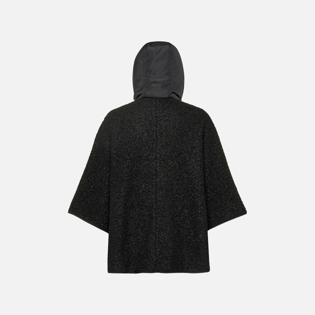 Felpa con cappuccio SWEATER DONNA Nero/Nero - image number 6 | GEOX