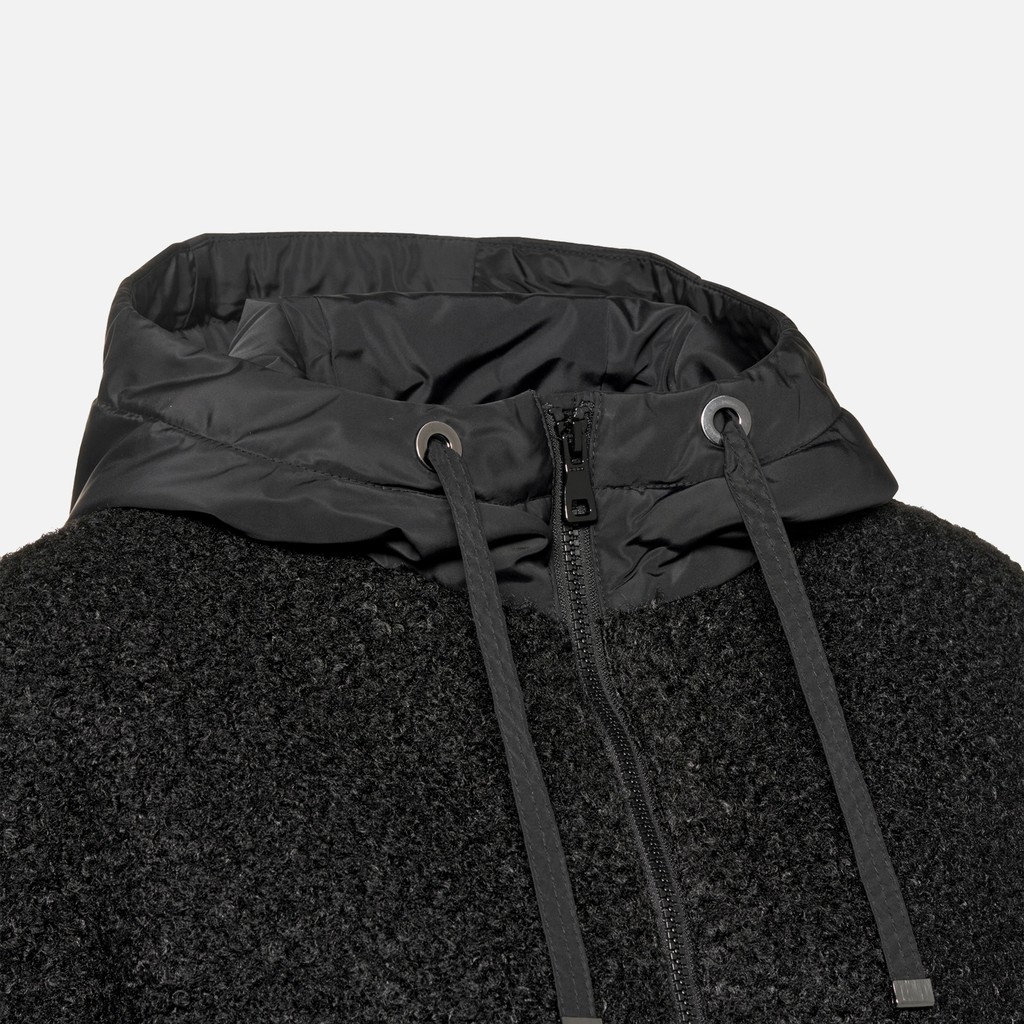 Felpa con cappuccio SWEATER DONNA Nero/Nero - image number 8 | GEOX