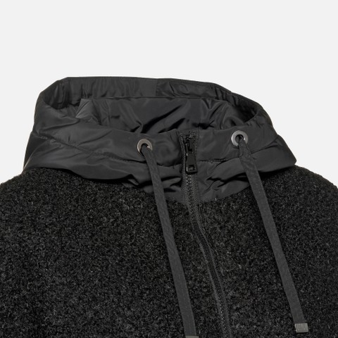 Felpa con cappuccio SWEATER DONNA Nero/Nero - image number 8 | GEOX