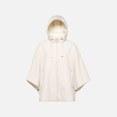Hoodie SWEATER WOMAN Moonbeam/Moonbeam - image number 4 | GEOX