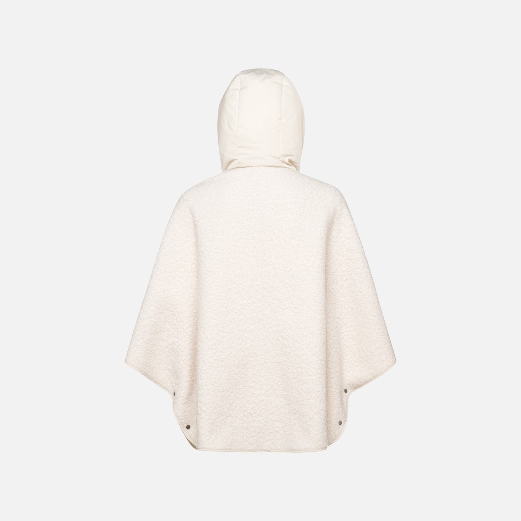 Hoodie SWEATER WOMAN Moonbeam/Moonbeam - image number 6 | GEOX