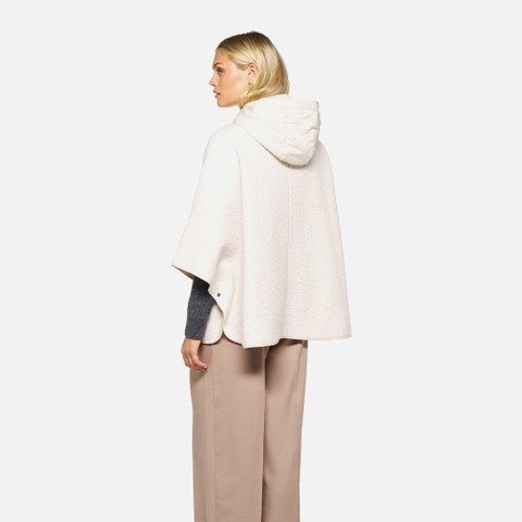 Hoodie SWEATER WOMAN Moonbeam/Moonbeam - image number 2 | GEOX
