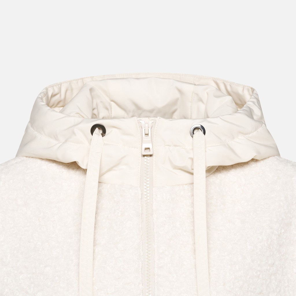 Hoodie SWEATER WOMAN Moonbeam/Moonbeam - image number 8 | GEOX