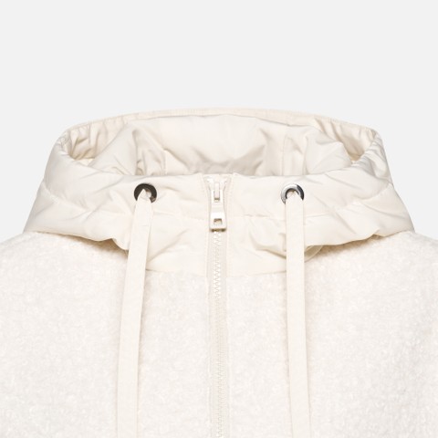 Hoodie SWEATER WOMAN Moonbeam/Moonbeam - image number 8 | GEOX