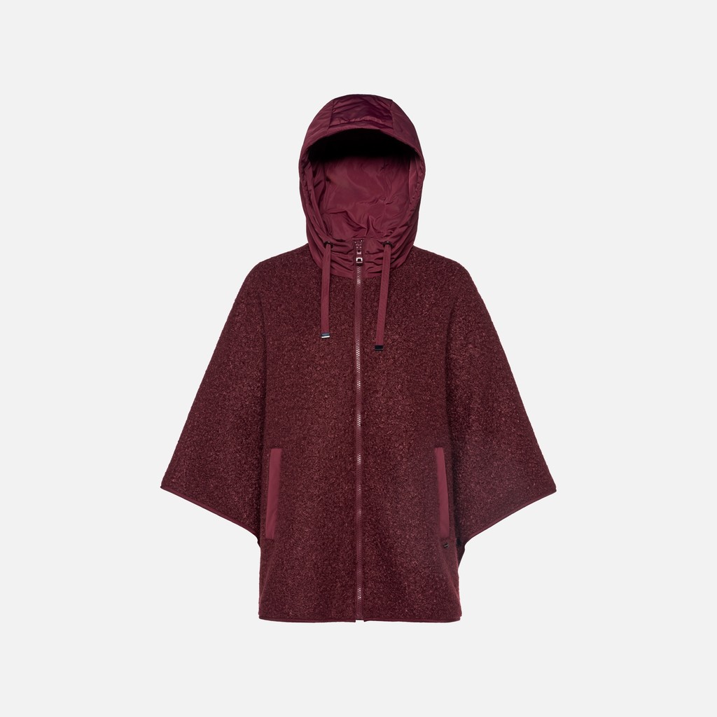 Hoodie SWEATER WOMAN Tawny port/Tawny port - image number 4 | GEOX