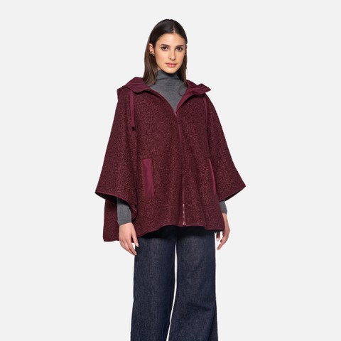 Hoodie SWEATER WOMAN Tawny port/Tawny port - image number 1 | GEOX