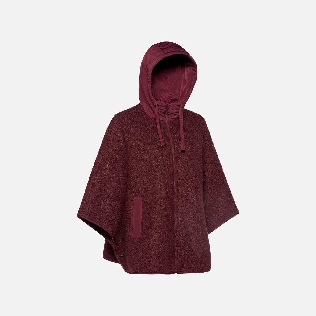 Hoodie SWEATER WOMAN Tawny port/Tawny port - image number 5 | GEOX