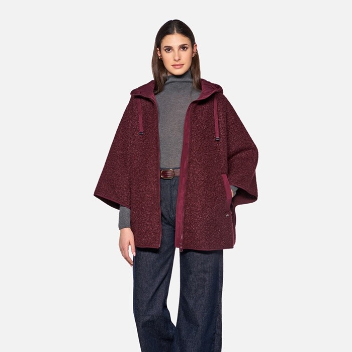 Hoodie SWEATER WOMAN Tawny port/Tawny port | GEOX