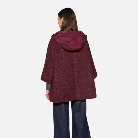 Hoodie SWEATER WOMAN Tawny port/Tawny port - image number 2 | GEOX