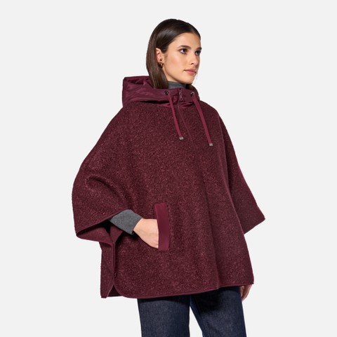 Hoodie SWEATER WOMAN Tawny port/Tawny port - image number 3 | GEOX