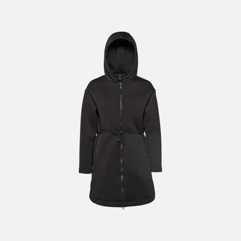 Giacca in felpa SWEATER DONNA Nero/Nero - image number 4 | GEOX