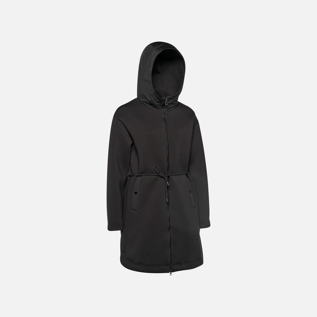 Giacca in felpa SWEATER DONNA Nero/Nero - image number 5 | GEOX