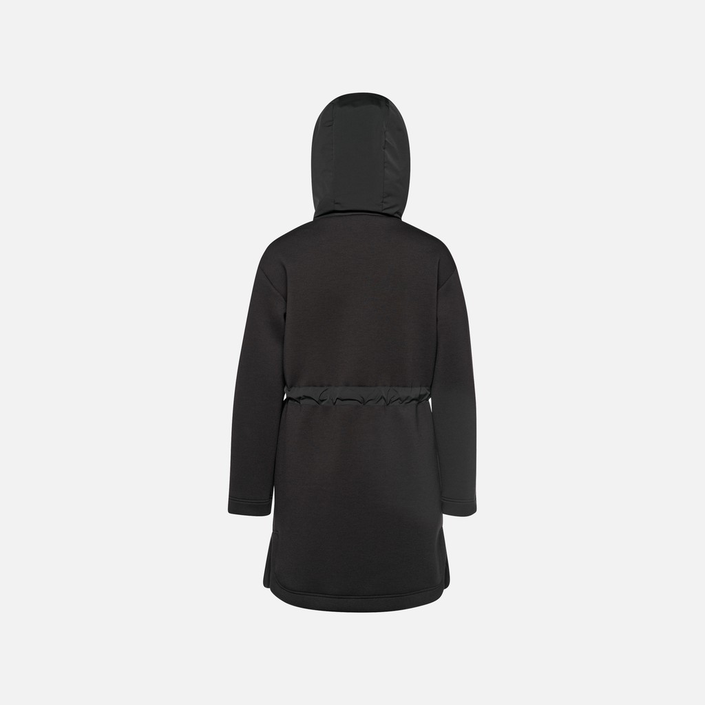 Giacca in felpa SWEATER DONNA Nero/Nero - image number 6 | GEOX