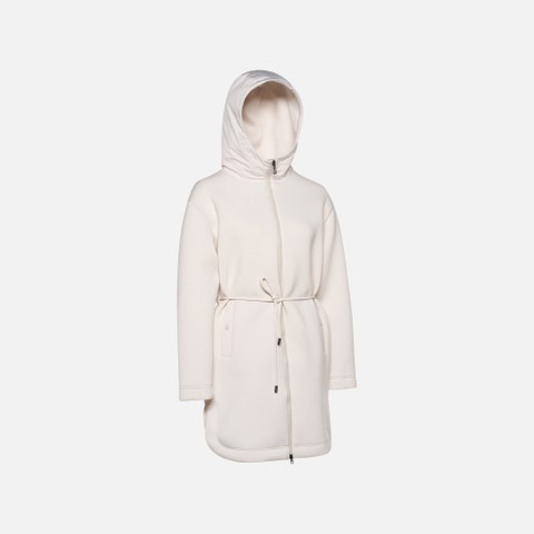 Fleecejacke SWEATER DAME Off-White/Off-White - image number 5 | GEOX