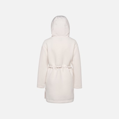 Fleecejacke SWEATER DAME Off-White/Off-White - image number 6 | GEOX