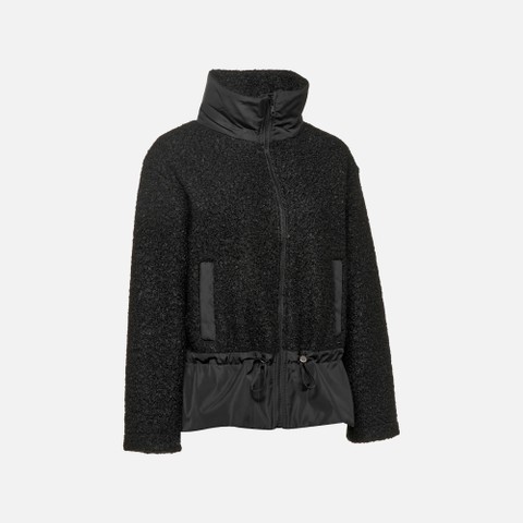 Sweat-shirt &agrave; capuche SWEATER FEMME Noir/Noir - image number 6 | GEOX