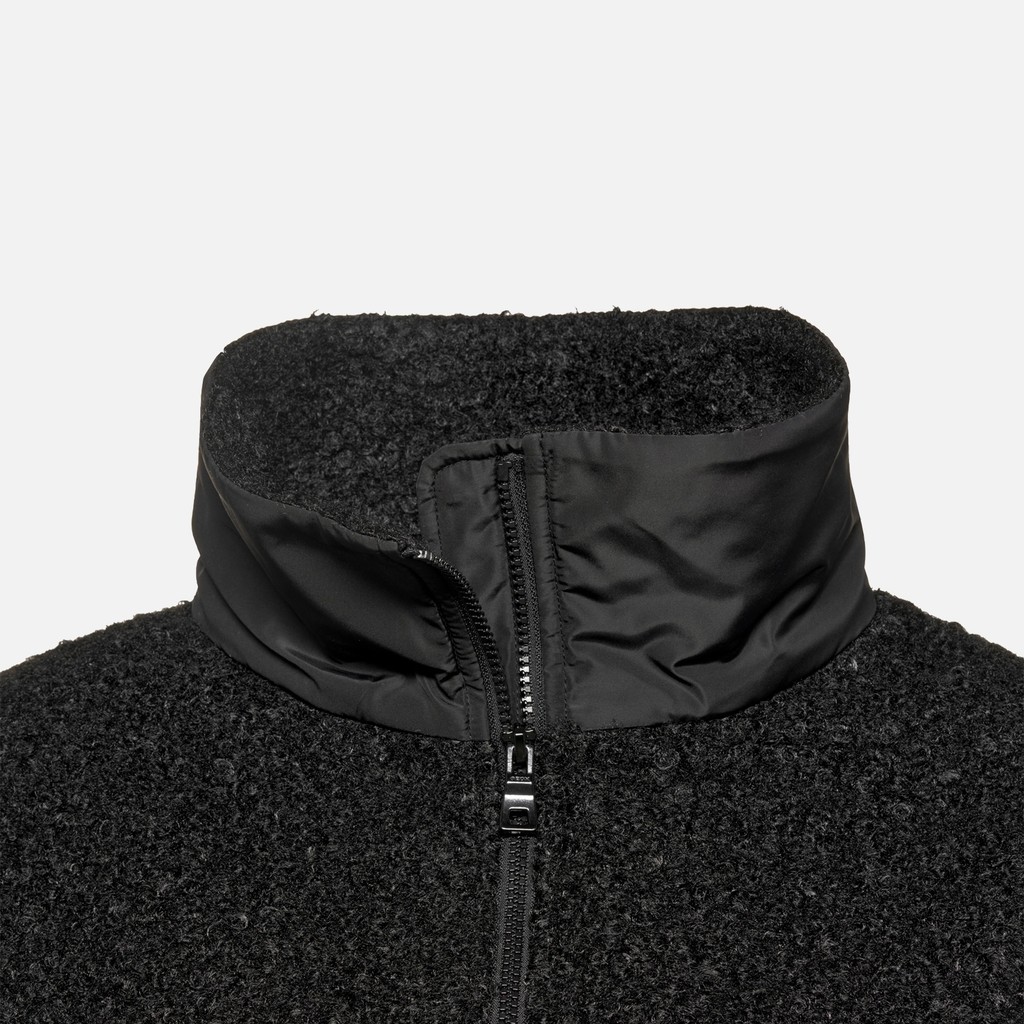 Sweat-shirt &agrave; capuche SWEATER FEMME Noir/Noir - image number 4 | GEOX