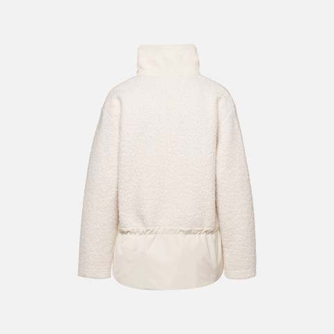 Hoodie SWEATER WOMAN Moonbeam/Moonbeam - image number 6 | GEOX