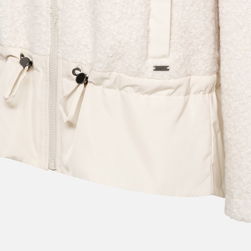 Hoodie SWEATER WOMAN Moonbeam/Moonbeam - image number 8 | GEOX