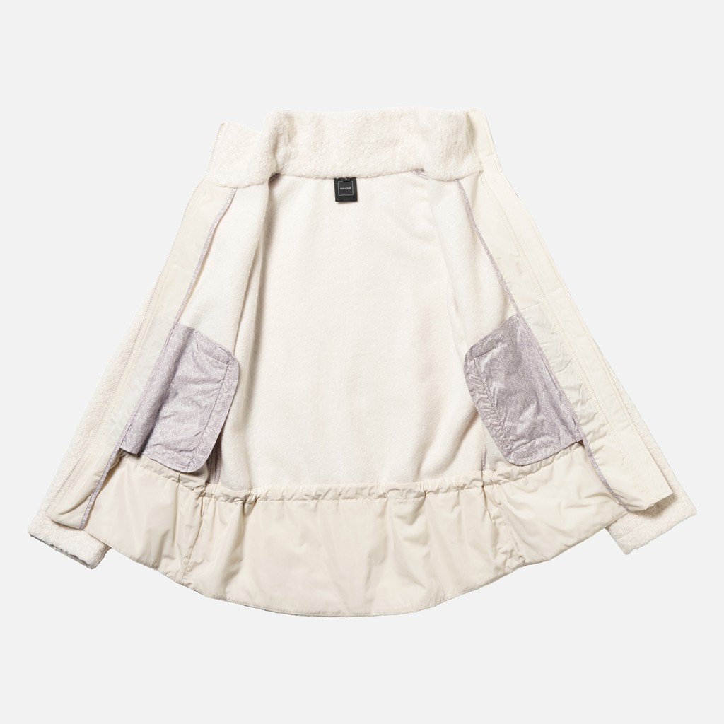 Hoodie SWEATER WOMAN Moonbeam/Moonbeam - image number 9 | GEOX