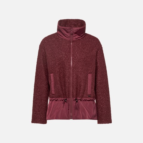 Felpa con cappuccio SWEATER DONNA Bordeaux/Bordeaux - image number 4 | GEOX
