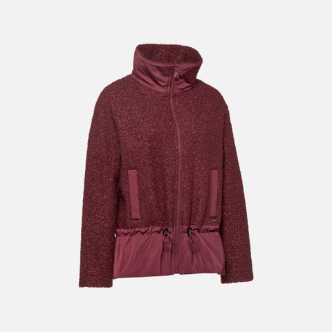 Felpa con cappuccio SWEATER DONNA Bordeaux/Bordeaux - image number 5 | GEOX