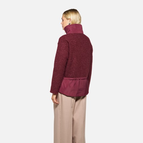 Felpa con cappuccio SWEATER DONNA Bordeaux/Bordeaux - image number 2 | GEOX