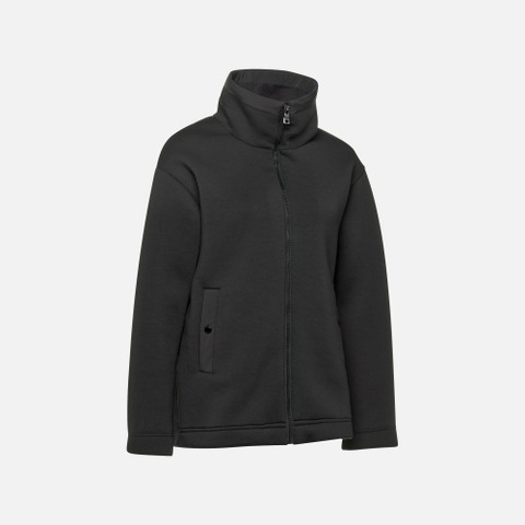 Hoodie SWEATER WOMAN Black/Black - image number 5 | GEOX