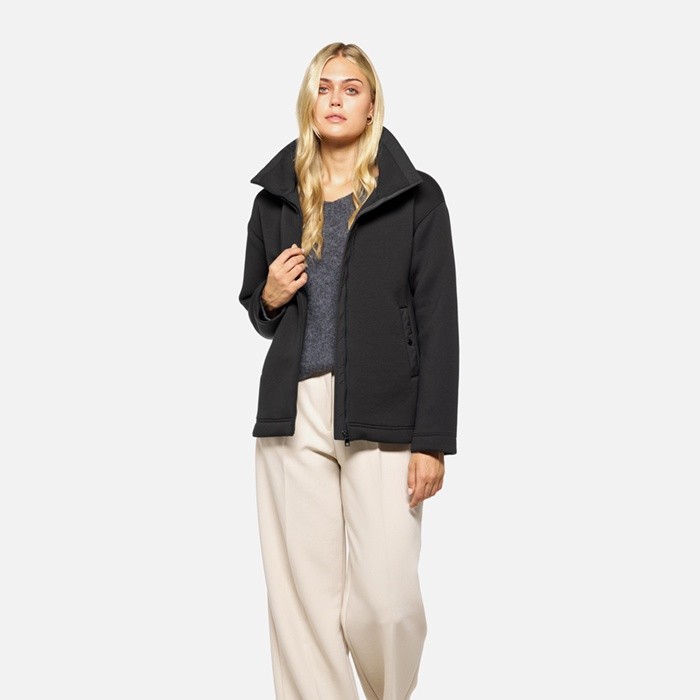 Hoodie SWEATER WOMAN Black/Black | GEOX