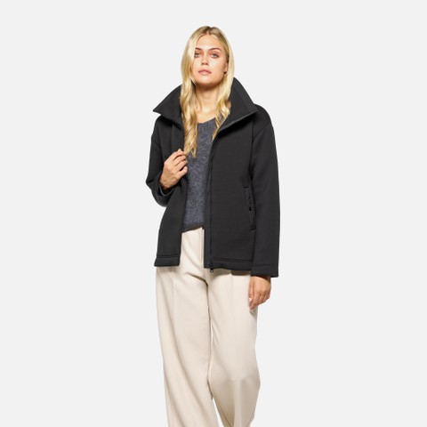 Hoodie SWEATER WOMAN Black/Black | GEOX