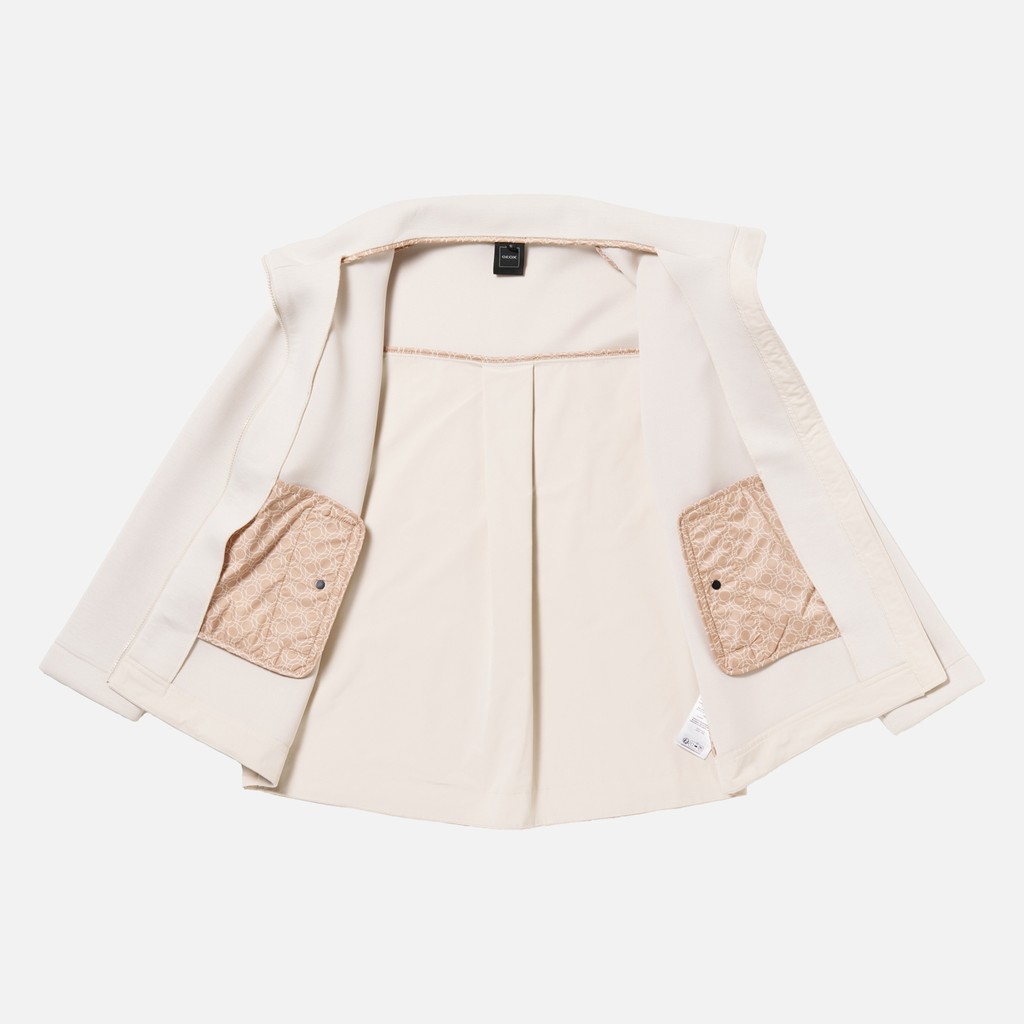 Hoodie SWEATER WOMAN Moonbeam/Moonbeam - image number 9 | GEOX