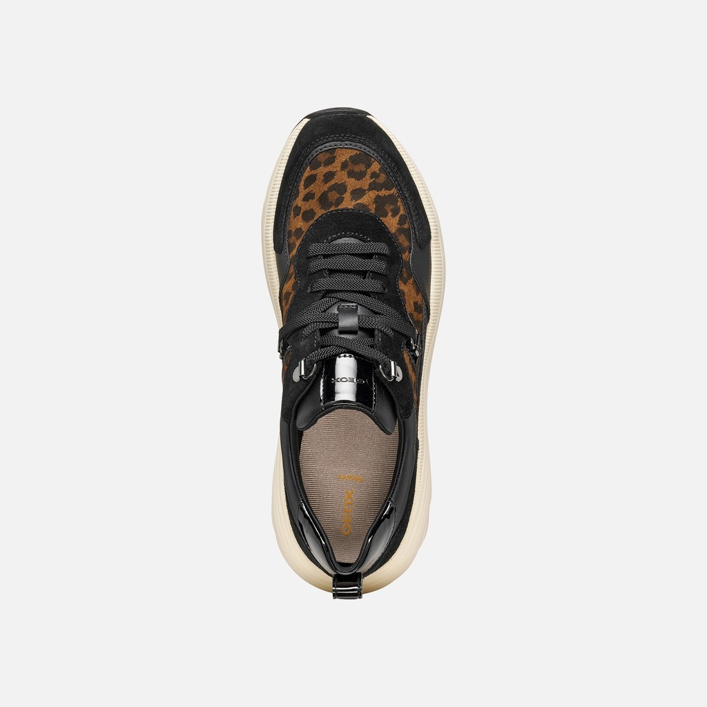 Platform sneakers DIAMANTA WOMAN Nut/Black - image number 5 | GEOX