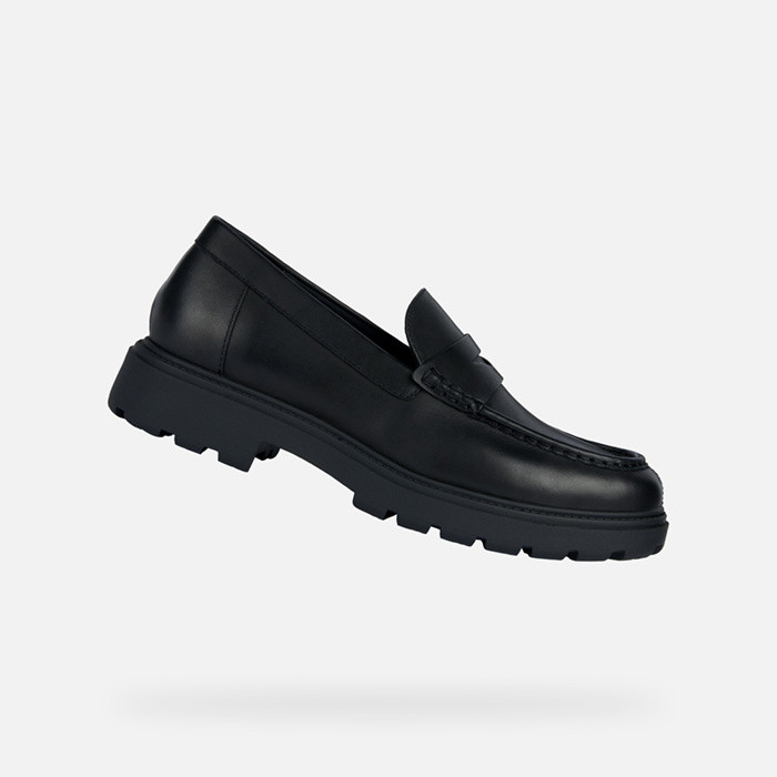 Leather loafers SPHERICA EC7 MAN Black | GEOX