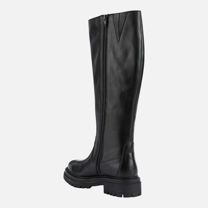 agitatie ondersteuning West Geox® IRIDEA: Women's Black High Boots | Geox® Store