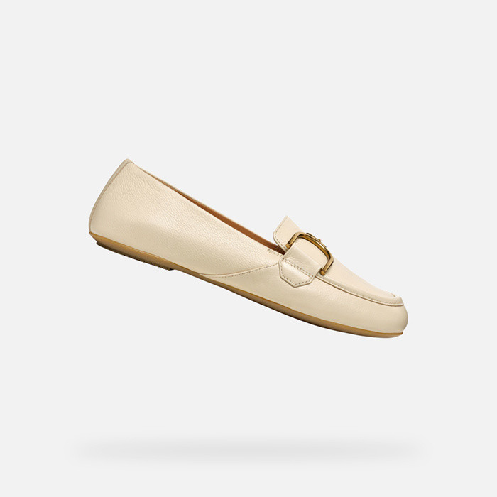 Leather loafers PALMARIA WOMAN Light Sand | GEOX
