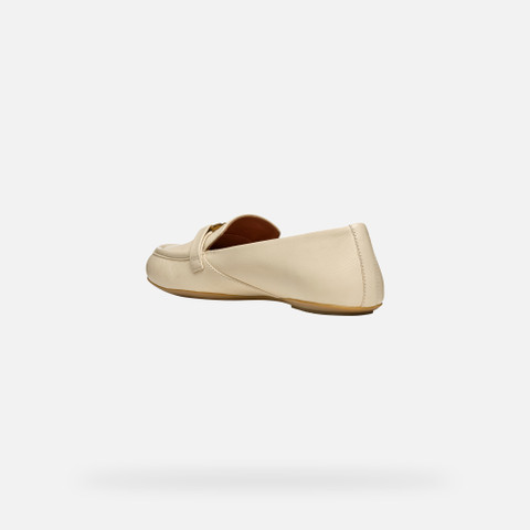 leather loafers PALMARIA WOMAN Light Sand - image number 3 | GEOX
