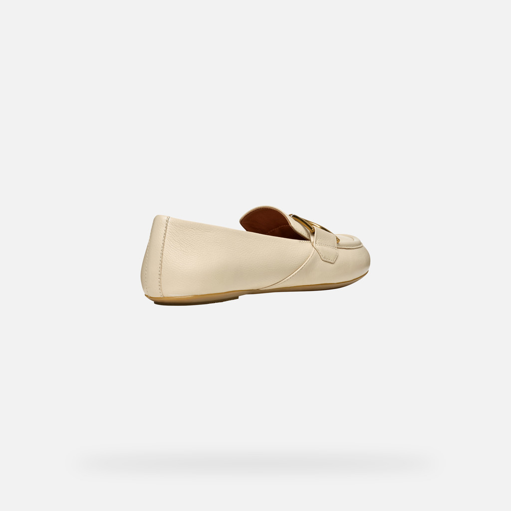 leather loafers PALMARIA WOMAN Light Sand - image number 4 | GEOX