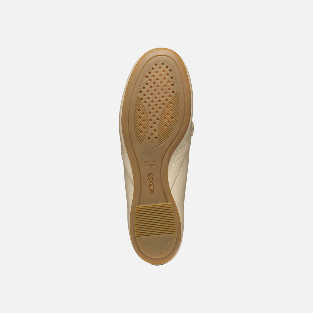 leather loafers PALMARIA WOMAN Light Sand - image number 6 | GEOX